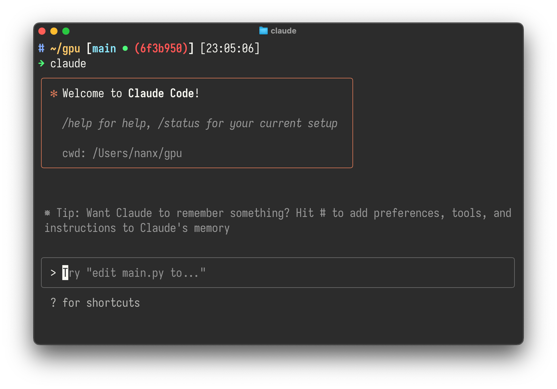 Claude Code. Terminal: Ghostty. Theme: Dracula+. Font family: Iosevka Term.