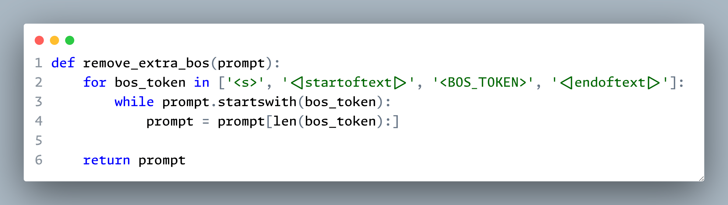 Code snippet from text-generation-webui, ligatures on.