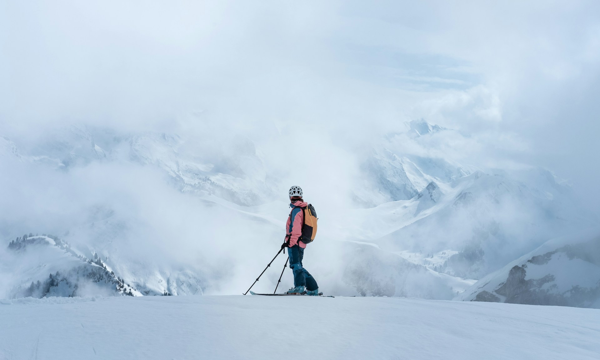 Touring in the clouds. Photo by Clement Delhaye.